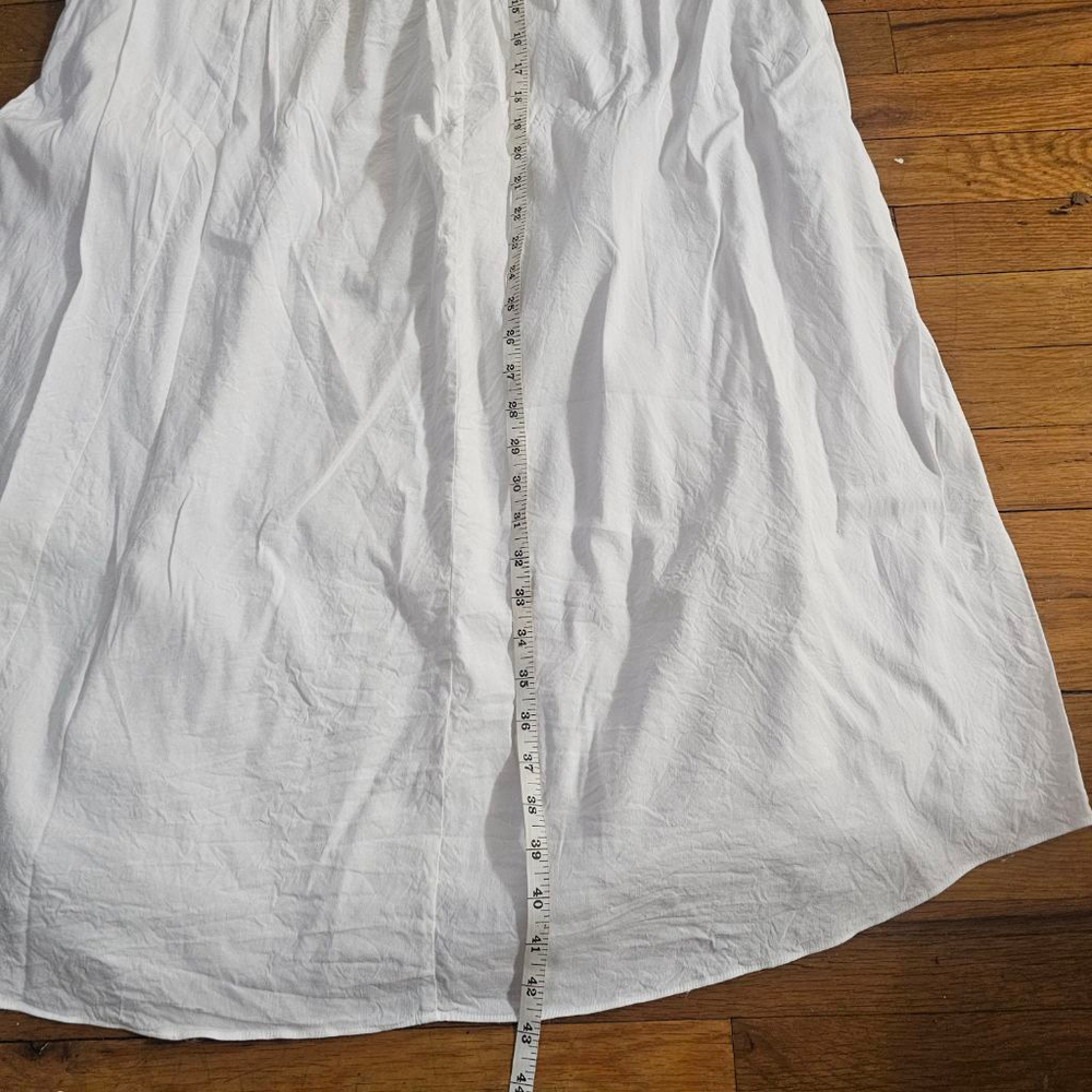 Vince White Linen Blend Maxi Dress Women's Extra Large - Picture 5 of 7
